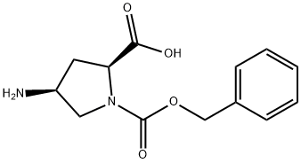 (2S,4S)-1-CBZ-4-AMINO PYRROLIDINE-2-CARBOXYLIC ACID Struktur