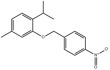 4-methyl-2-[(4-nitrophenyl)methoxy]-1-(propan-2-yl)benzene Struktur