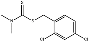 1-[(2,4-dichlorophenyl)methylsulfanyl]-N,N-dimethyl-methanethioamide Struktur