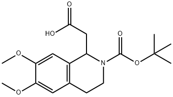 1-CARBOXYMETHYL-6,7-DIMETHOXY-3,4-DIHYDRO-1H-ISOQUINOLINE-2-CARBOXYLIC ACID TERT-BUTYL ESTER Struktur