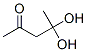 2-Pentanone, 4,4-dihydroxy- (9CI) Struktur