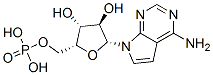 [(2R,3R,4R,5R)-5-(5-amino-2,4,9-triazabicyclo[4.3.0]nona-1,3,5,7-tetra en-9-yl)-3,4-dihydroxy-oxolan-2-yl]methoxyphosphonic acid Struktur