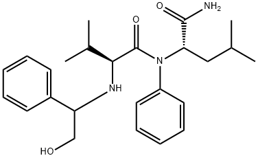 N-((RS)-2-HYDROXY-1-PHENYL-ETHYL)-VAL-LEU-ANILIDE Struktur