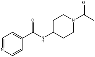 N-(1-Acetyl-4-piperidinyl)-4-pyridinecarboxamide Struktur