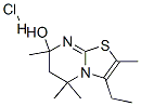 9-ethyl-2,2,4,8-tetramethyl-7-thia-1,5-diazabicyclo[4.3.0]nona-5,8-die n-4-ol hydrochloride Struktur