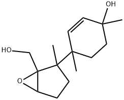 2-(4-Hydroxy-1,4-dimethyl-2-cyclohexen-1-yl)-2-methyl-6-oxabicyclo[3.1.0]hexane-1-methanol Struktur