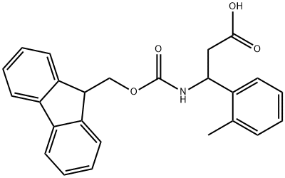 3-(9 H-FLUOREN-9-YLMETHOXYCARBONYLAMINO)-3-O-TOLYL-PROPIONIC ACID Struktur