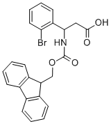 N-FMOC-3-AMINO-3-(2-BROMO-PHENYL)-PROPIONIC ACID Struktur