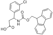 3-(3-CHLORO-PHENYL)-3-(9 H-FLUOREN-9-YLMETHOXYCARBONYLAMINO)-PROPIONIC ACID Struktur