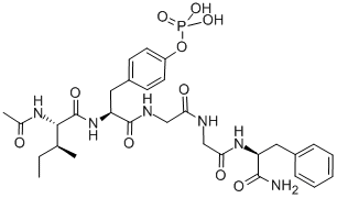 AC-ILE-TYR(PO3H2)-GLY-GLU-PHE-NH2 Struktur