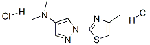 N,N-dimethyl-1-(4-methyl-1,3-thiazol-2-yl)pyrazol-4-amine dihydrochloride Struktur