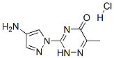 3-(4-aminopyrazol-1-yl)-6-methyl-2H-1,2,4-triazin-5-one hydrochloride Struktur