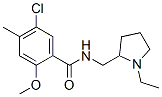 5-chloro-N-[(1-ethylpyrrolidin-2-yl)methyl]-2-methoxy-4-methyl-benzamide Struktur