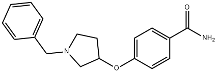 4-(1-BENZYLPYRROLIDIN-3-YLOXY)BENZAMIDE Struktur