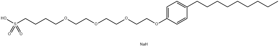 1-Butanesulfonic acid, 4-[2-[2-[2-(4-nonylphenoxy)ethoxy] ethoxy]ethoxy]-, sodium salt Struktur