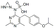 N-diaziridin-1-ylphosphoryl-2,6-dimethyl-5-[(4-propan-2-yloxyphenyl)me thyl]pyrimidin-4-amine Struktur