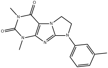 7,8-Dihydro-1,3-dimethyl-8-(m-tolyl)-1H-imidazo[2,1-f]purine-2,4(3H,6H)-dione Struktur