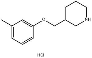 3-[(3-METHYLPHENOXY)METHYL]PIPERIDINEHYDROCHLORIDE Struktur