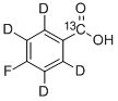 4-FLUOROBENZOIC ACID-ALPHA-13C-2,3,5,6-D4 Struktur