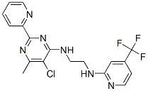 1,2-ETHANEDIAMINE, N-[5-CHLORO-6-METHYL-2-(2-PYRIDINYL)-4-PYRIMIDINYL]-N'-[4-(TRIFLUOROMETHYL)-2-PYRIDINYL]- Struktur