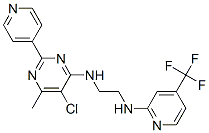 1,2-ETHANEDIAMINE, N-[5-CHLORO-6-METHYL-2-(4-PYRIDINYL)-4-PYRIMIDINYL]-N'-[4-(TRIFLUOROMETHYL)-2-PYRIDINYL]- Struktur