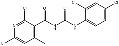 N-[(2,6-DICHLORO-4-METHYL-3-PYRIDYL)CARBONYL]-N'-(2,4-DICHLOROPHENYL)UREA Struktur