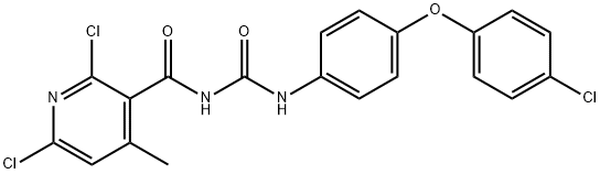 N-[4-(4-CHLOROPHENOXY)PHENYL]-N'-[(2,6-DICHLORO-4-METHYL-3-PYRIDYL)CARBONYL]UREA Struktur