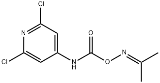 2,6-DICHLORO-4-[(([(1-METHYLETHYLIDENE)AMINO]OXY)CARBONYL)AMINO]PYRIDINE Struktur