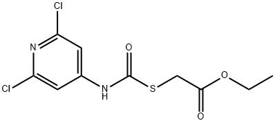 ETHYL 2-(([(2,6-DICHLORO-4-PYRIDYL)AMINO]CARBONYL)THIO)ACETATE Struktur