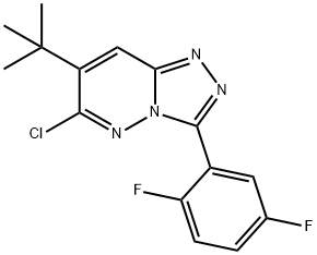 7-tert-Butyl-6-chloro-3-(2,5-difluorophenyl)-1,2,4-triazolo[4,3-β]pyridazine Struktur