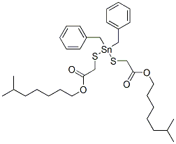 DIBENZYLSTANNOUSSSBISISOOCTYLMERCAPTOACETATE Struktur