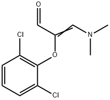 2-(2,6-DICHLOROPHENOXY)-3-(DIMETHYLAMINO)ACRYLALDEHYDE Struktur