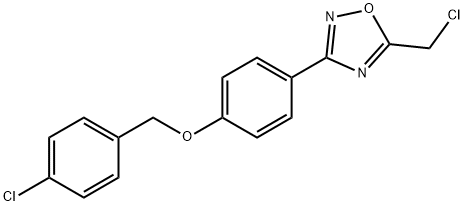 3-[4-[(4-CHLOROBENZYL)OXY]PHENYL]-5-(CHLOROMETHYL)-1,2,4-OXADIAZOLE Struktur