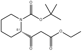 (2S)-1-BOC-BETA-OXO-2-PIPERIDINEPROPANOIC ACID ETHYL ESTER Struktur