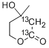 MEVALONIC-1,2-13C2 LACTONE Struktur