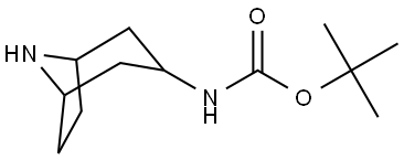 tert-Butyl 8-aza-bicyclo[3.2.1]octan-3-ylcarbamate Struktur