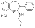 4,5-Dihydro-3-phenyl-2-(propylamino)-3H-1-benzazepine monohydrochlorid e Struktur