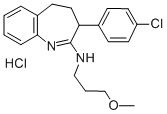 3H-1-Benzazepine, 4,5-dihydro-3-(p-chlorophenyl)-2-((3-methoxypropyl)a mino)-, monohydrochloride Struktur