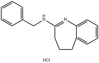 N-benzyl-2-azabicyclo[5.4.0]undeca-2,7,9,11-tetraen-3-amine hydrochlor ide Struktur