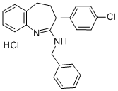 3H-1-Benzazepine, 4,5-dihydro-2-(benzylamino)-3-(p-chlorophenyl)-, mon ohydrochloride Struktur