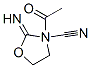 2-Oxazolidinimine, 3-acetyl-N-cyano- (9CI) Struktur