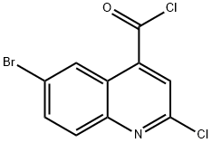 6-BROMO-2-CHLOROQUINOLINE-4-CARBONYL CHLORIDE Struktur