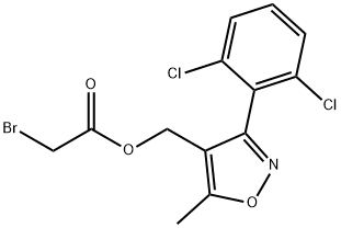 [3-(2,6-DICHLOROPHENYL)-5-METHYLISOXAZOL-4-YL]METHYL 2-BROMOACETATE Struktur