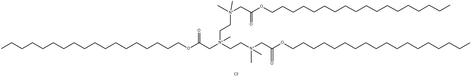 2,2,5,8,8-pentamethyl-1,9-bis(octadecyloxycarbonyl)-5-(octadecyloxycarbonylmethyl)-2,5,8-triazonianonane trichloride Struktur