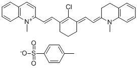 2-[2-[2-Chloro-3-[2-(1,3-dihydro-1-methyl-2H-quinolinylidene)ethylidene]-1-cyclohexen-1-yl]ethenyl]-1-methyl-quinolinium Struktur