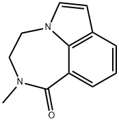 3,4-Dihydro-2-methylpyrrolo[3,2,1-jk][1,4]benzodiazepin-1(2H)-one Struktur