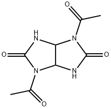 1,4-diacetyltetrahydroimidazo[4,5-d]imidazole-2,5(1H,3H)-dione Struktur