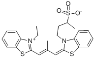 2-[3-(3-ETHYL-2(3H)-BENZOTHIAZOLYLIDENE)-2-METHYL-1-PROPENYL]-3-[3-(SULFOOXY)-BUTYL]BENZOTHIAZOLIUM HYDROXIDE, INNER SALT Struktur