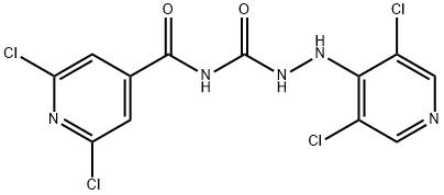 N1-[(2,6-DICHLORO-4-PYRIDYL)CARBONYL]-2-(3,5-DICHLORO-4-PYRIDYL)HYDRAZINE-1-CARBOXAMIDE Struktur