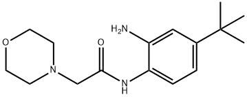 5-(tert-Butyl)-2-[(morpholin-4-yl)acetamido]aniline, 5-(tert-Butyl)-2-[(morpholin-4-yl)acetylamino]aniline, 4-(2-{[2-Amino-4-(tert-butyl)phenyl]amino}-2-oxoethyl)morpholine Struktur